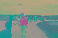 Eine Alpaka-Wanderung war auch beim muko.move 2023 dabei. 