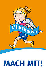 Icon, Vorlage für Instagram-Story zum MUKOmove - Text: "Mach mit!"