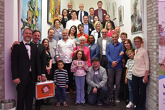 Gruppenbild beim 35-jährigen Jubiläum der Regionalgruppe Unterfranken des Mukoviszidose e.V. 