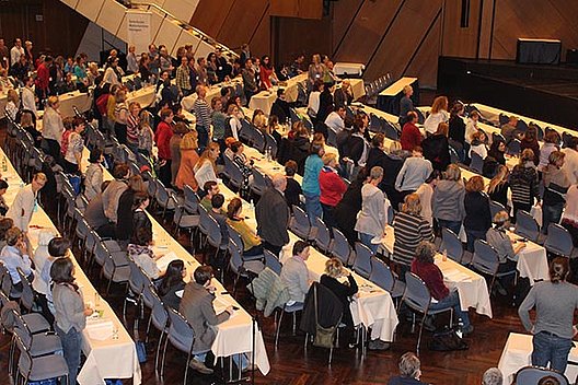 Blick ins gut gefüllte Plenum bei der 20. Deutschen Mukoviszidose Tagung (DMT) 2017