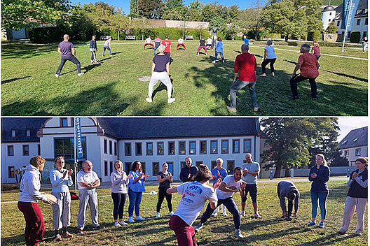 Capoeira-Workshop auf dem Seminarwochenende der Regionalgruppe Unterfranken des Mukoviszidose e.V. 