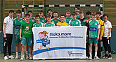 Handballmannschaft mit muko.move-Banner